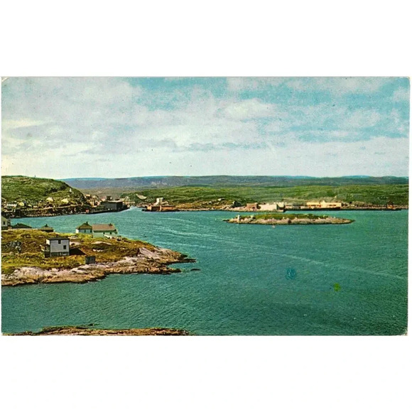 Port Aux Basques Newfoundland Canada Terminal of Railroad Ferry Service Postcard - Picture 1 of 2